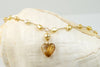 heart of golden keshi pearl necklace