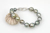 silvery banded tahitian pearl bracelet