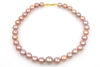 dusty rose regal pearl necklace