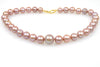 dusty rose regal pearl necklace