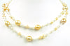 golden orb pearl medley necklace