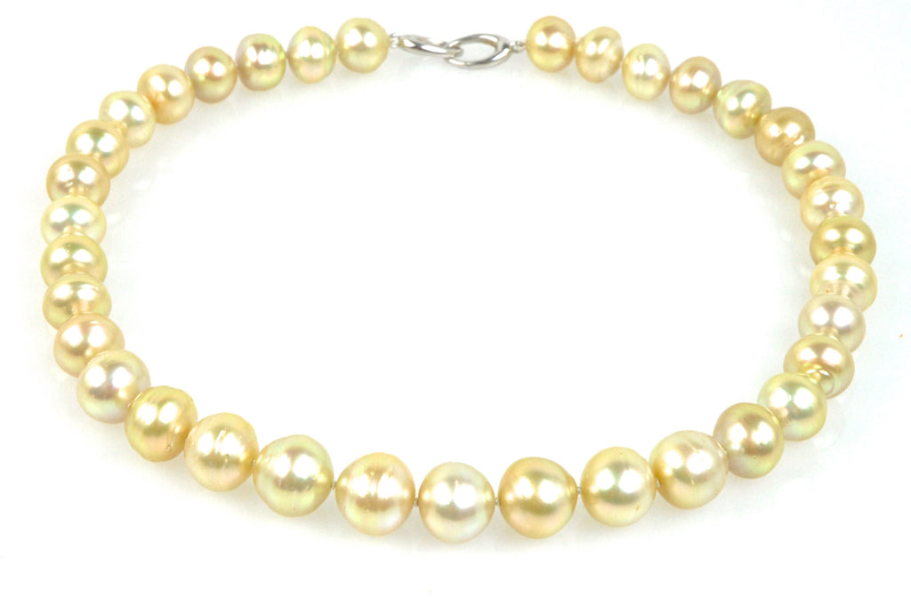 karimata golden south sea pearl necklace