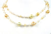 golden orb waterfall pearl necklace