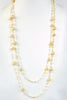 golden orb waterfall pearl necklace