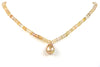 rutilated quartz and japan kasumi pearl necklace
