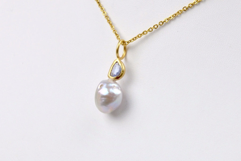 blush lavender japan kasumi pearl and sapphire pendant