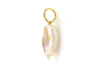 feather pearl simple 14k pendant