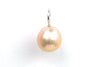 soft peach pearl pendant