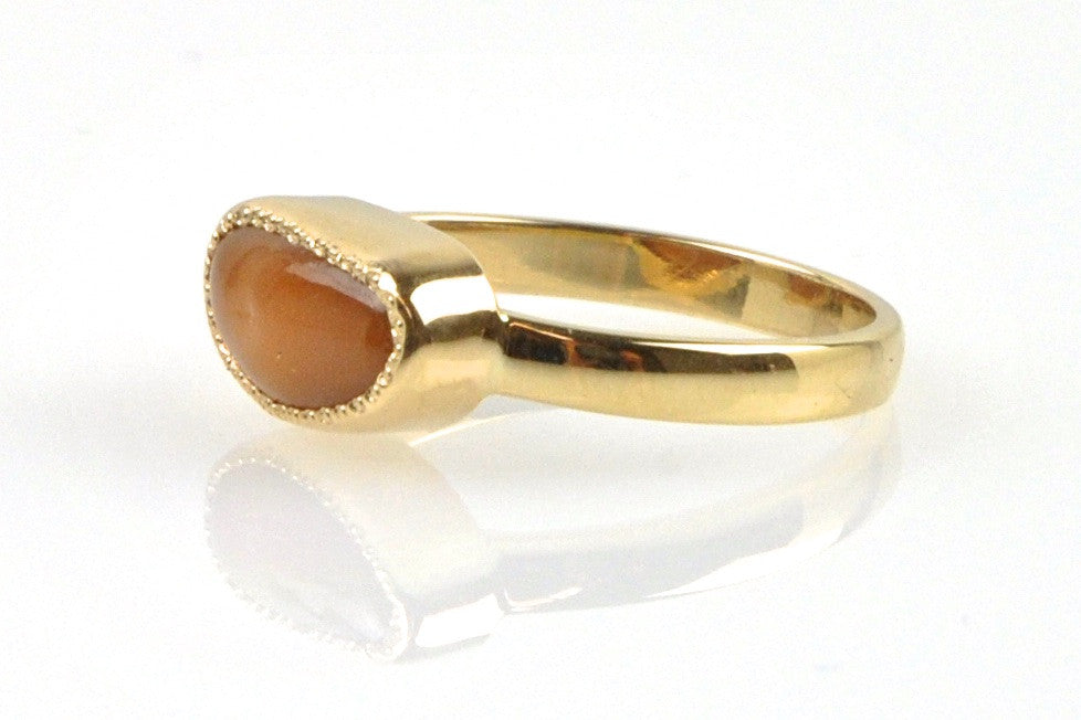 natural wild horse conch pearl ring