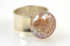 ✓ carved flower pearl sterling ring