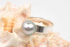 tahitian button pearl ring