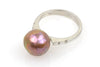 deep mauve japan kasumi pearl and diamond ring
