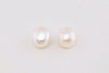 white keshi pearl pair
