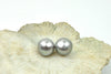 stately silver blue stud earrings