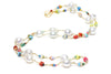 south sea and rainbow glass medley rope necklace #1