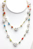 south sea and rainbow glass medley rope necklace #1